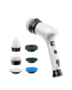 Kelawe 718760394788 Spin Scrubber Cordless Household Cleaning Brush With 6 Replaceable Heads 3