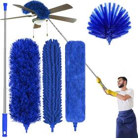 Fd4jtb Kelursien Microfiber Feather Duster 5pcs Reusable Bendable With 100 Inch Extension Pole &