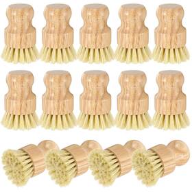 3034rtyu5729 Kenaeooe 14 Pack Bamboo Dish Brush Set Natural Sisal Scrub Brushes For Pots Pans Sinks