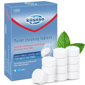 Kiisiiso 732735525731 Toilet Bowl Cleaners Tablets 12 Pack Household Lime Rust Removers Automati
