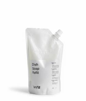 Kinfill 785267892156 Dish Soap Refill Lemon And Basil 500ml Pouch Eco Friendly Vegan