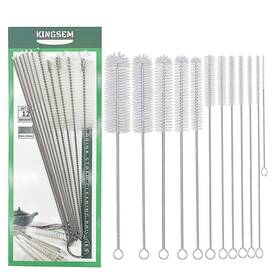 Kingsem 746197314635 12 Pcs Straw Cleaner Brush Kit With 2mm25mm /6.510 Inch For Tube And Pipe.tumble