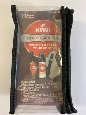 28015 Kiwi 31600 Boot Care Kit Protector Cleaner Brush Cloth Suede Block Protect And Clean