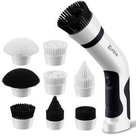 Klever 860006037208 Cordless Hand Held Power Scrubber For Cleaning - Rechargeable Electric Spin S