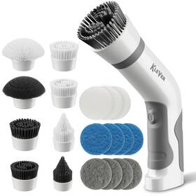 Klever 860006037277 Cordless Hand Held Power Scrubber For Cleaning Rechargeable Electric Spin Scrubb