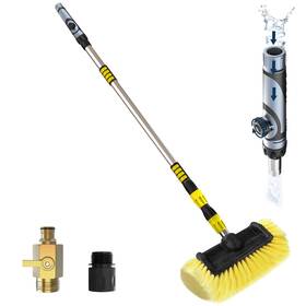 Laanpole 750872354274 12ft Car Wash Brush With Long Handle Soft Bristles And Soap Dispenser
