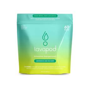 Ldpfc60 Lavapod 860013061814 Natural Dishwasher Detergent Pods Lemongrass And Wild Mint Dish Tabs Eco-fr