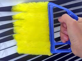 Lazynice 754047012952 Blue Handheld Mini Blinds Cleaner Shutters Curtain Brush Dust Remover