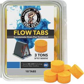 Hg-flow18 Leak Saver Hvac Guys Flow Tabs With Gel Lock Technology - 18 Pack Keeps Drain Pans Clean