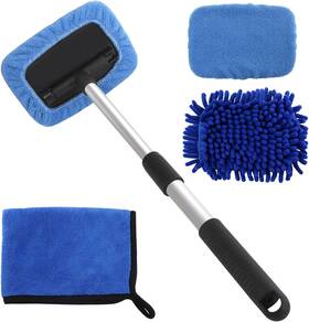 Ll1096pcwq Leeloon 5 Pcs Windshield Cleaning Tools 18 Inch Microfiber Car Window Tool Wit