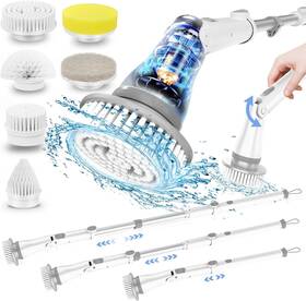 Lefree 711181275780 Electric Spin Scrubber For Cleaning With 6 Replaceable Brush