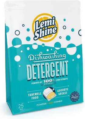 Lemi Shine 445014830886 Dishwasher Pods Natural Lemon Scent 25ct Each 2pk
