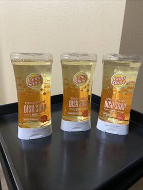 Lemi Shine 703074301027 3 Pack Concentrated Dish Soap Fresh Lemon Scent 22 Fl Oz 100% Natural