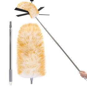 Ym-ymxp-3 Leories Feathers Duster 97 Inch Long Telescoping Lambswool With Bendable Head - Ultra-thick