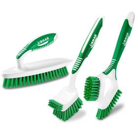 Libman 071736018256 Heavy Duty Scrub Brush Kit Cleaning Brushes For Household Use Tub Scrubber