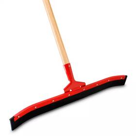 Libman 313094125123 24 Inch Curved Rubber Floor Squeegee With 60 Wood Handle