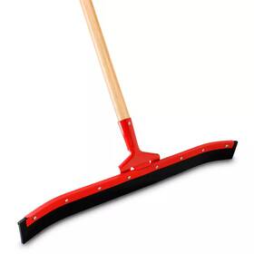 Libman 445025115163 24 Inch Curved Rubber Floor Squeegee With 60 Wood Handle