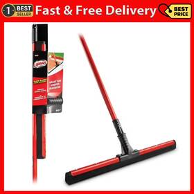 Libman 705353421396 High Power Commercial 20 Inch Rubber Flex Blade Floor Squeegee Red Steel Handle