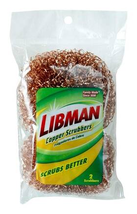Libman 778295508296 Copper 2 Scrubbers Count