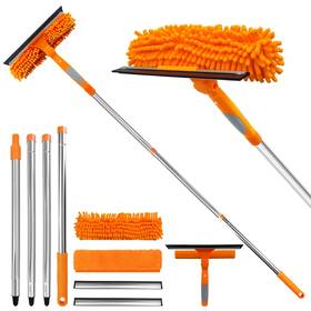 Lilispai 781285437629 67 Inch Squeegee Window Cleaner 2 In 1 Rotatable Cleaning Tool Kit With Extension