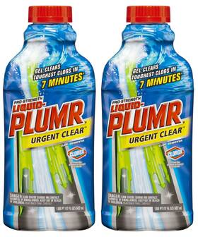 Liquid-plumr 044600303109 Strength Clog Remover Urgent Clear 34 Fluid Ounces Total