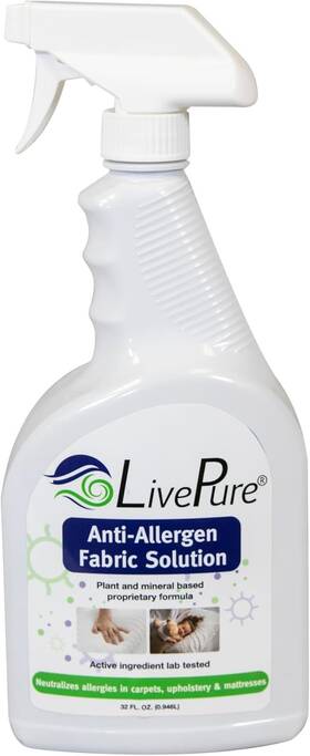 Lp-spr-32 Livepure Anti-allergen 32 Oz Fabric Spray For Household Surfaces