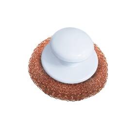 Lola 071454004265 Products Copper Mesh Scouring Pad With Comfort Knob Heavy Duty Cleaning Pads Fo