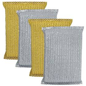 Lola 071454044544 Wonder Scourer Non-scratch Scouring Pad Dual-purpose Cleaning Sponge 4 Ct