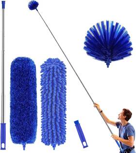 Lomida 793129873395 High Ceilings Duster Kit 15-100 Inch Extension Pole With 3 Microfiber Heads