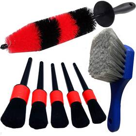 Lucklyjone 710844926566 7pcs Wheel And Tire Brush Car Detailing Kit 17inch Long Soft 5 Ca