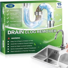 Fr02 Lurongda Industry Drain Clog Remover Powder 15-pack Powerful Sink Cleaner Advanced Shower
