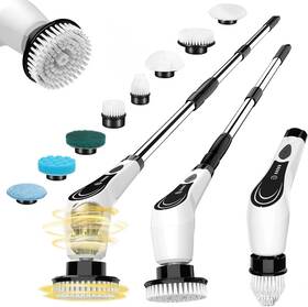 Lxlu 726084725904 Electric Spin Scrubber Cordless Cleaning Brush Shower With 8 He