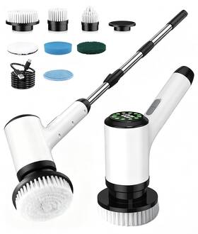 A13-lx Lxlu Electric Spin Scrubber Cordless Cleaning Brush Bathroom Shower With