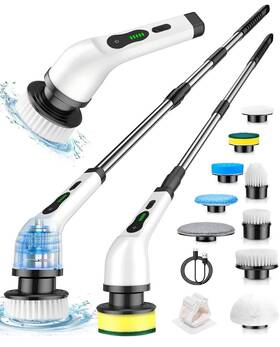 Jy6010-a-j1 Lxlu Electric Spin Scrubber Cordless Cleaning Brush Shower With 9