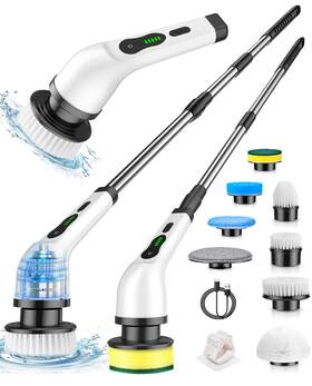 Jy6010-pa-25 Lxlu Electric Spin Scrubber Cordless Cleaning Brush Shower With 8
