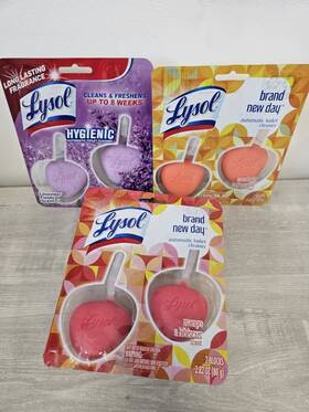 Lysol 019200963176 Brand New Day Automatic Toilet Bowl Cleaner 3 Packs Mango And Hibiscus