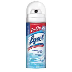 Lysol 019200999236 Crisp Linen Disinfectant Spray To Go 1.5 Oz - 12 Pack