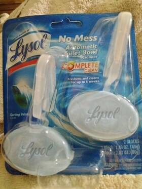 Rac83722 Lysol No Mess Automatic Toilet Bowl Cleaner 2/pack 83721