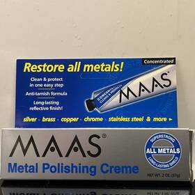 Maas 724027914286 Metal Polishing Creme 2 Oz Concentrated Antitarnish Used Apprx 95% Full 2oz