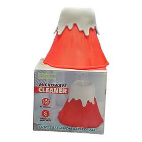 Nv-06611 Madison York Volcano Erupt Microwave Oven Steam Cleaner Red Natural Cleaning Kitchen Gadget