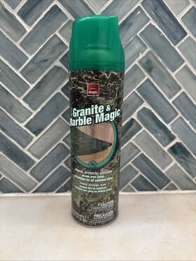 Magic 070048114236 Granite And Marble Aerosol Spray Can 17 Oz Clean Protect Polish Streak Free