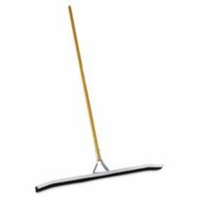 Magnolia Brush 035162046368 4636 36-inch Black Rubber Curved Floor Squeegee With Steel Bracket Handle
