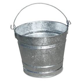 35162700147 Magnolia Brush 14pail Hot-dipped Galvanized Pail 14 Quart Steel Silver