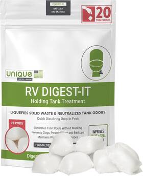 41g-4-az Manufacturing & Marketing Rv Digest-it Black Water Tank Treatment Drop-in Pod - Convenient Dissolvable