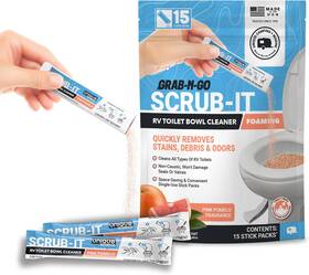 41n-3-az Manufacturing & Marketing Scrub-it Foaming Rv Toilet Cleaner - Pink Pomelo Scent 15 Count Stick Packs Pr
