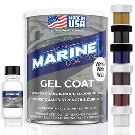 Marine Coat One 739548190156 Iso/npg Gel White With Wax Mekp Catalyst For Hardening 6 Colo