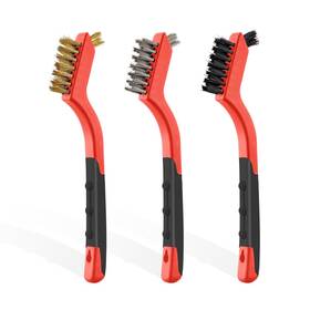 Maxman 792105457659 Wire Brush Set 3pack Small Brushes For Cleaning Rust Remover Dirt Cleaner M