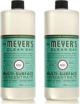 Meel7 313037886807 Mrs. Meyers Multi-surface Cleaner Basil Scent 32 Fl Oz Concentrate 2-pack