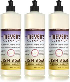 350479 Meel7 Mrs. Meyers Clean Day Liquid Dish Soap Biodegradable Formula Compassion Flowe