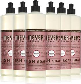 Meel7 445039251215 Mrs. Meyers Clean Day Liquid Dish Soap Rosemary Scent 16 Ounce Pack Of 6
